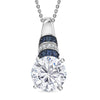 Moissanite & Blue Sapphire