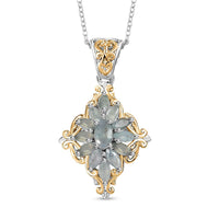 Narsipatnam Alexandrite Pendant Necklace (20 Inches) in 18K Vermeil YG and Rhodium Over Sterling Silver 1.20 ctw