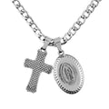 Set of 2 Pendants Necklace 24 Inches in Stainless Steel - Sticky add to cart bar