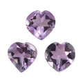 AA Rose De France Amethyst Set of 3 (Hrt 7 mm) 3.06 ctw Loose Gemstone - Sticky add to cart bar