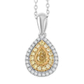 Modani Natural Yellow and White Diamond 0.41 ctw Pendant Necklace in 950 Platinum and 18K Yellow Gold 18 Inches - Sticky add to cart bar