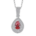 SGL Certified Luxuriant Lab Grown Pink Diamond (IR) VS and Lab Grown Diamond 1.00 ctw Pendant Necklace in 950 Platinum 20 Inches - Sticky add to cart bar