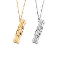 Set of 2 - Simulated Multi Color Diamond 1.60 ctw Kaleidoscope Pendant Necklace in ION Plated YG and Stainless Steel 30-32 Inches