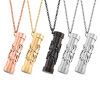 Set of 5 - Simulated Multi Color Diamond 3.20 ctw Kaleidoscope Pendant Necklace in ION Plated YG, RG, Black and Stainless Steel 30-32 Inches