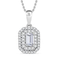 Pendant with Chain (Size 20) in Platinum Over Sterling Silver 0.42 ctw - Sticky add to cart bar