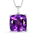 Moroccan Rose 4.35 ctw Victorian Elegance Pendant in Rhodium Over Sterling Silver with Stainless Steel Necklace 20 Inches - Sticky add to cart bar