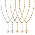 Set of 5 - Heart Necklace in ION Plated YG and Stainless Steel 22 Inches - Sticky add to cart bar