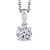 IGI Certified 950 Platinum Luxuriant Lab Grown Diamond (E-F, VS) Pendant Necklace (20 Inches) 1.00 ctw