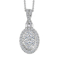 Luxuriant Lab Grown Diamond G-H SI 0.50 ctw Celestial Glow Pendant Necklace in Rhodium Over Sterling Silver in 20 Inches - Sticky add to cart bar