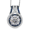 Moissanite & Blue Sapphire