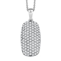 Karis Lab Created White Sapphire 3.35 ctw Starlit Pendant in Platinum Bond with Stainless Steel Necklace 20 Inches - Sticky add to cart bar