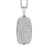 Karis Lab Created White Sapphire 3.35 ctw Starlit Pendant in Platinum Bond with Stainless Steel Necklace 20 Inches