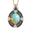 Ethiopian Welo Opal & Ceylon Blue Sapphire
