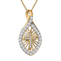 Moissanite 1.75 ctw Pendant Necklace in 18K Vermeil YG Sterling Silver 20 Inches - Sticky add to cart bar