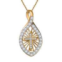 Moissanite 1.75 ctw Pendant Necklace in 18K Vermeil YG Sterling Silver 20 Inches