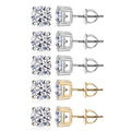 Set of 5 14K White and Yellow Gold Luxuriant Lab Grown Diamond (G, SI1) Solitaire Stud Earrings 5.00 ctw (Del. In 10-12 Days) - Sticky add to cart bar