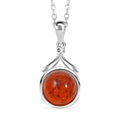 Baltic Amber Pendant Necklace in Sterling Silver 16 Inches - Sticky add to cart bar