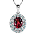 Certified & Appraised Rhapsody AAAA Ouro Fino Rubellite, Paraiba Tourmaline and E-F VS2 Diamond 2.51 ctw Pendant Necklace in 950 Platinum 20 Inches 3.60 Grams - Sticky add to cart bar