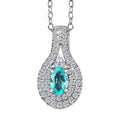 Certified Rhapsody AAAA Paraiba Tourmaline, Diamond Pendant Necklace in 950 Platinum 1.15 ctw (20 Inches) with Free Paraiba Book - Sticky add to cart bar