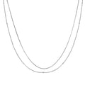 Set of 2 Cube & Diamond-Cut Chain Necklace in Sterling Silver 2.8 Grams 18 Inches - Sticky add to cart bar