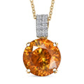 AAA Picos Altos Sphalerite and G-H SI Luxuriant Lab Grown Diamond 7.08 ctw Pendant Necklace in 10K Yellow Gold 20 Inches - Sticky add to cart bar