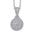 Luxuriant Lab Grown Diamond G-H SI 0.33 ctw Infinity Pendant Necklace in Rhodium Over Sterling Silver 20 Inches - Sticky add to cart bar