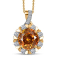 AAA Picos Altos Sphalerite and G-H SI Luxuriant Lab Grown Diamond 7.50 ctw Pendant Necklace in 10K Yellow Gold 20 Inches - Sticky add to cart bar