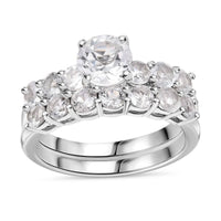 Set of 2 - Golconda Topaz Stackable Ring (Size 5.0) in Platinum Over Sterling Silver 2.75 ctw