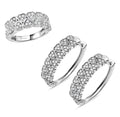 Set of 2 - Karis Golconda Topaz 2.15 ctw Eternal Love Ring (Size 5.0) and Hoop Earrings in Platinum Bond - Sticky add to cart bar