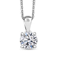 Luxuriant Lab Grown Diamond (E-F, VS) Pendant Necklace (20 Inches) in Rhodium Over Sterling Silver 1.10 ctw - Sticky add to cart bar