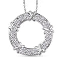 Grandidierite XOXO Pendant Necklace in Rhodium Over Sterling Silver 20 Inches 1.80 ctw - Sticky add to cart bar