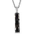 Shungite 1.70 ctw Pendant Necklace in Stainless Steel 20 Inches - Sticky add to cart bar