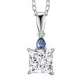 Luxuriant Lab Grown Diamond E-F VS and Ceylon Blue Sapphire 2.15 ctw Pendant Necklace in 950 Platinum 20 Inches - Sticky add to cart bar