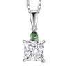 Lab Grown Diamond & Tsavorite Garnet