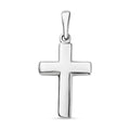 Cross Pendant Necklace in Rhodium Over Sterling Silver 1.50 Grams 20 Inches - Sticky add to cart bar