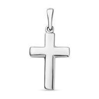 Cross Pendant Necklace in Rhodium Over Sterling Silver 1.50 Grams 20 Inches