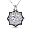 Moissanite & Ceylon Blue Sapphire