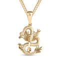 Dragon Pendant Necklace in 10K Yellow Gold 2.57 Grams 20 Inches - Sticky add to cart bar