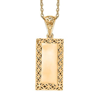 Mirage Collection Bar Pendant Necklace in 10K Yellow Gold 18 Inches 1.10 Grams
