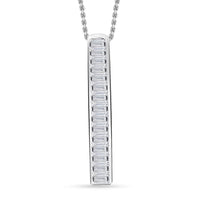 Luxuriant Lab Grown Diamond G SI 0.70 ctw Pendant Necklace in Sterling Silver 18-19 Inches