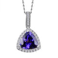 Certified & Appraised Rhapsody AAAA Tanzanite and E-F VS Diamond 4.16 ctw Pendant Necklace in 950 Platinum (20 Inches) (Del. in 10-15 Days) - Sticky add to cart bar