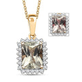 Certified & Appraised Luxoro AAA Turkizite and G-H I2 Diamond 3.15 ctw Pendant Necklace in 14K Yellow Gold 20 Inches (Del. in 10-15 Days) - Sticky add to cart bar