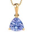 D'Joy Tanzanite Solitaire Pendant Necklace 20 Inches in Platinum Over Sterling Silver 1.45 ctw - Sticky add to cart bar