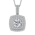 D'Joy Moissanite 2.50 ctw Pendant Necklace 20 inches in Rhodium Over Sterling Silver - Sticky add to cart bar