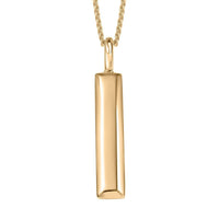 Eterna Bar Pendant Necklace in 10K Yellow Gold 3.50 Grams 20 Inches