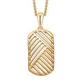 Linear Geometry Pendant Necklace in 10K Yellow Gold 2.85 Grams 20 Inches - Sticky add to cart bar