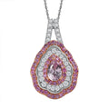 D'Joy Narsipatnam Pink Spinel and Multi Gemstone 1.30 ctw Rose Aegis Pendant Necklace in 18K Vermeil RG & Rhodium Over Sterling Silver 20 Inches - Sticky add to cart bar