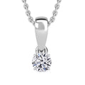 Luxuriant Lab Grown Diamond E-F VS Solitaire Pendant Necklace in 14K White Gold 20 Inches 0.50 ctw - Sticky add to cart bar