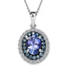 Tanzanite & Lab Grown Blue Diamond
