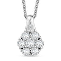 D'Joy Moissanite 1.35 ctw Pendant Necklace in Rhodium Over Sterling Silver 20 Inches - Sticky add to cart bar